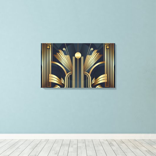 Art Deco Gold Leinwanddruck (Insitu (Holzboden))