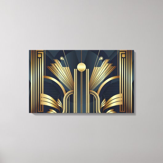 Art Deco Gold Leinwanddruck (Vorderseite)