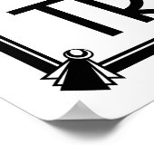 Art Deco GOLD LIEBE IST B/G Farbänderung Poster (Ecke)