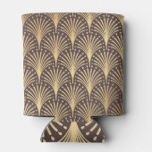 Art Deco Gold: Minimalistischer geometrischer Luxu Dosenkühler (Rückseite)