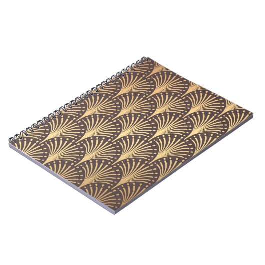 Art Deco Gold: Minimalistischer geometrischer Luxu Notizblock (Linke Seite)