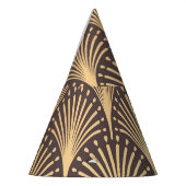 Art Deco Gold: Minimalistischer geometrischer Luxu Partyhütchen (Links)