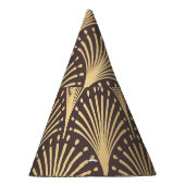 Art Deco Gold: Minimalistischer geometrischer Luxu Partyhütchen (Rechts)