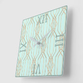 Art Deco Gold Pastel Blue Shades Square Uhr (Winkel)