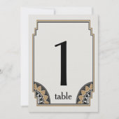 Art Deco Gold Posh Tischnummer 1 (Vorderseite)