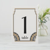 Art Deco Gold Posh Tischnummer 1 (Stehend Vorderseite)