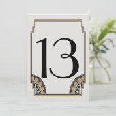 Art Deco Gold Posh Tischnummer 13 (Stehend Vorderseite)