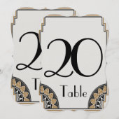 Art Deco Gold Posh Tischnummer 20 (Vorne/Hinten)