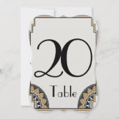 Art Deco Gold Posh Tischnummer 20 (Rückseite)