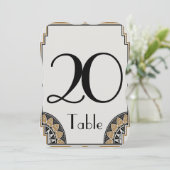 Art Deco Gold Posh Tischnummer 20 (Stehend Vorderseite)