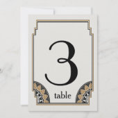 Art Deco Gold Posh Tischnummer 3 (Vorderseite)