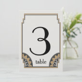 Art Deco Gold Posh Tischnummer 3 (Stehend Vorderseite)