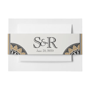 Art Deco Gold Posh Wedding Bly Band