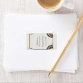Art Deco Gold Posh Wedding Lip Balm Label Adressaufkleber (Insitu)