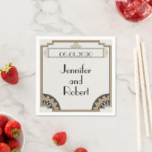 Art Deco Gold Posh Wedding Napkin Serviette (Beispiel)