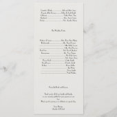 Art Deco Gold Posh Wedding Programm (Rückseite)