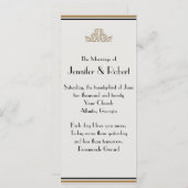 Art Deco Gold Posh Wedding Programm (Vorne/Hinten)
