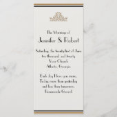 Art Deco Gold Posh Wedding Programm (Vorderseite)