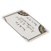 Art Deco Gold Posh Wedding Speichern Sie das Datum Magnet (Rechte Seite)