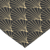 Art Deco Gold Punktlinienmuster Großer Tischläufer (Ecke)