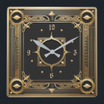 Art Deco Gold Quadratische Wanduhr<br><div class="desc">Großartiges Uhrendesign. Du wirst es wie andere Liebe bekommen. Sie können dieses Design auch für andere Produkte verwenden,  die Sie mögen,  oder Ihren Text anpassen und hinzufügen. Folgen Sie mir für mehr. Vielen Dank. Ich wünsche Ihnen einen schönen Tag.</div>