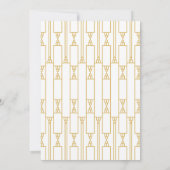 Art Deco Gold Rahmen Silvester Party Einladung (Rückseite)