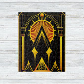 Art Deco Gold Red Black Artwork Puzzle