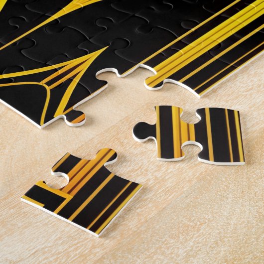 Art Deco Gold Red Black Artwork Puzzle (Seite)