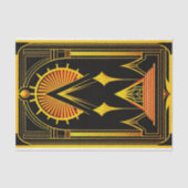 Art Deco Gold Red Black Artwork Seidenpapier (Vorderseite)