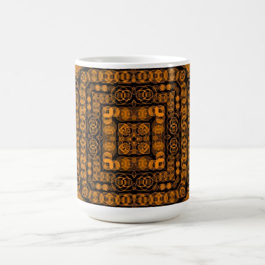 Art Deco Gold Retro Piazza della Riforma Abstrakte Kaffeetasse (Mittel)