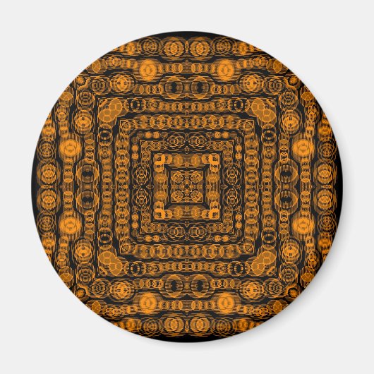 Art Deco Gold Retro Piazza della Riforma Abstrakte Magnet (Vorne)