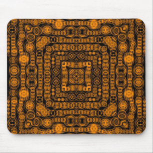 Art Deco Gold Retro Quadrate Abstrakte Kunst Mousepad