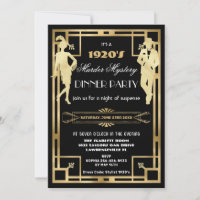 Art Deco Gold Roaring 20s Murder Mystery Party