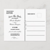 Art Deco Gold Rose & Streifen Save the Date Karte (Rückseite)