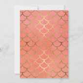 Art Deco Gold Scalloping Muschel Brautparty Party Einladung (Rückseite)