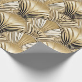 Art Deco Gold Schwarz Geschenkpapier (Ecke)