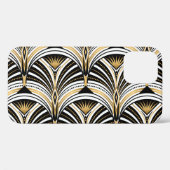Art Deco Gold Schwarze Elegante Case-Mate iPhone Hülle (Rückseite (Horizontal))