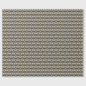 Art Deco Gold Schwarze Elegante Geschenkpapier (Flach)