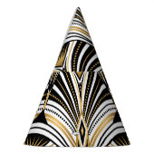 Art Deco Gold Schwarze Elegante Partyhütchen (Links)