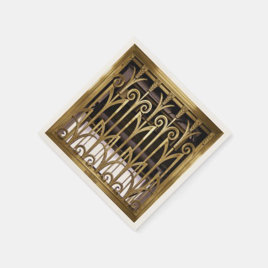 Art Deco Gold Serviette (Ecke)