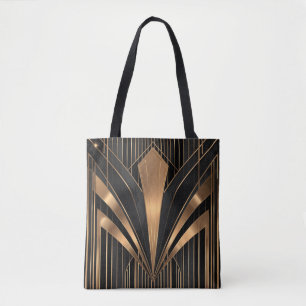 Art Deco Gold-Sonnenstrahl Luxus-Geometrie Tasche
