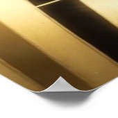 Art Deco Gold Sunburst Black Gold Geometric Luxury Poster (Ecke)