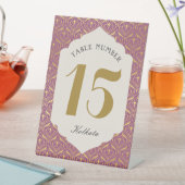 Art Deco Gold Tischnummer Sockelschild (In Situ)