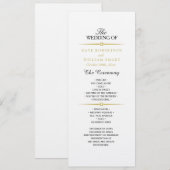 ART DECO GOLD TRENNELEMENTE Hochzeitsprogramm Programm (Vorne/Hinten)