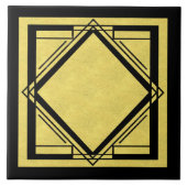 Art Deco Gold und Black Design 2 Fliese (Vorderseite)