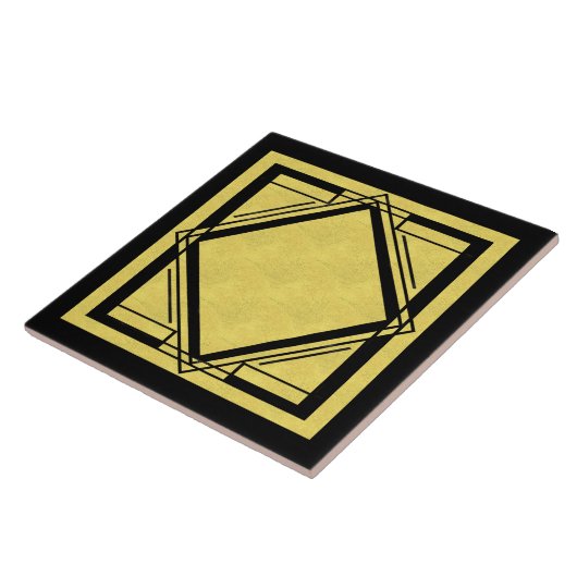Art Deco Gold und Black Design 2 Fliese (Seite)
