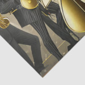 Art Deco Gold und Black Jazz Band Seidenpapier (Detail)