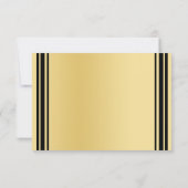 Art Deco Gold und Black Wedding Response RSVP Karte (Rückseite)