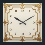 Art Deco Gold und Weiß Quadratische Wanduhr<br><div class="desc">Großartiges Uhrendesign. Du wirst es wie andere Liebe bekommen. Sie können dieses Design auch für andere Produkte verwenden, die Sie mögen, oder Ihren Text anpassen und hinzufügen. Folgen Sie mir für mehr. Vielen Dank. Ich wünsche Ihnen einen schönen Tag.</div>