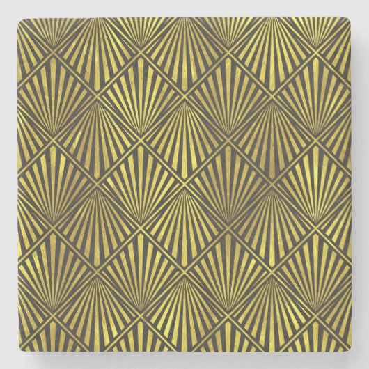 Art Deco Gold Untersetzer (Vorderseite)